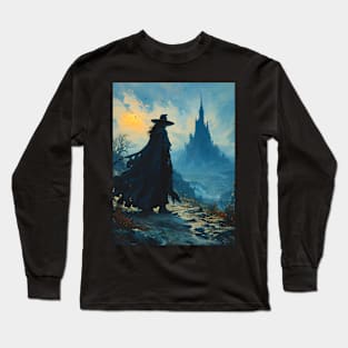 Bloodlust Chronicles: Immortal Bounty Hunts, Gothic Vampire Saga, and Supernatural Adventure in Anime-Manga Art Long Sleeve T-Shirt